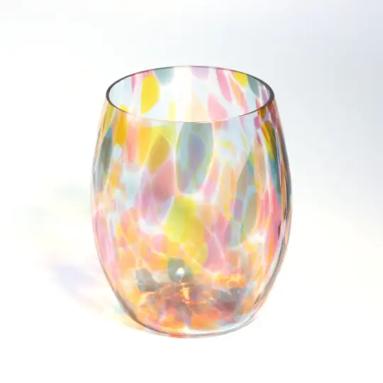 Multicolor Stemless Wine Glasses