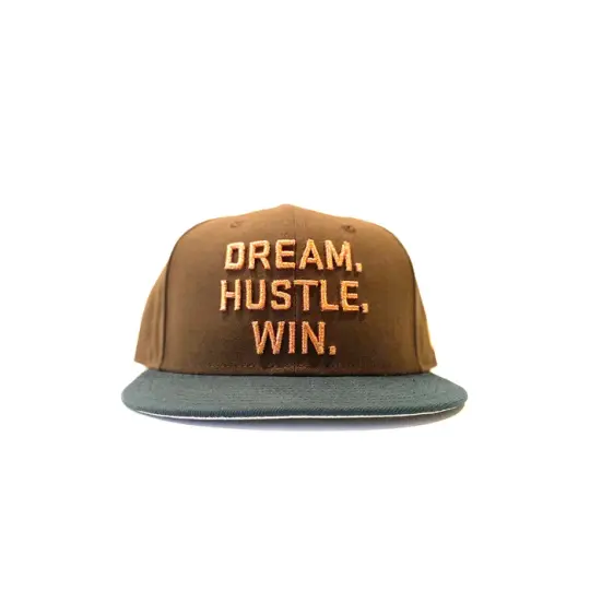 2520 X NEW ERA DREAM. HUSTLE. WIN. 9FIFTY SNAPBACK - WALNUT/DARK GREEN