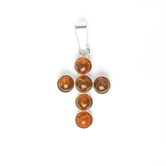 Timeless Amber Cross Pendant