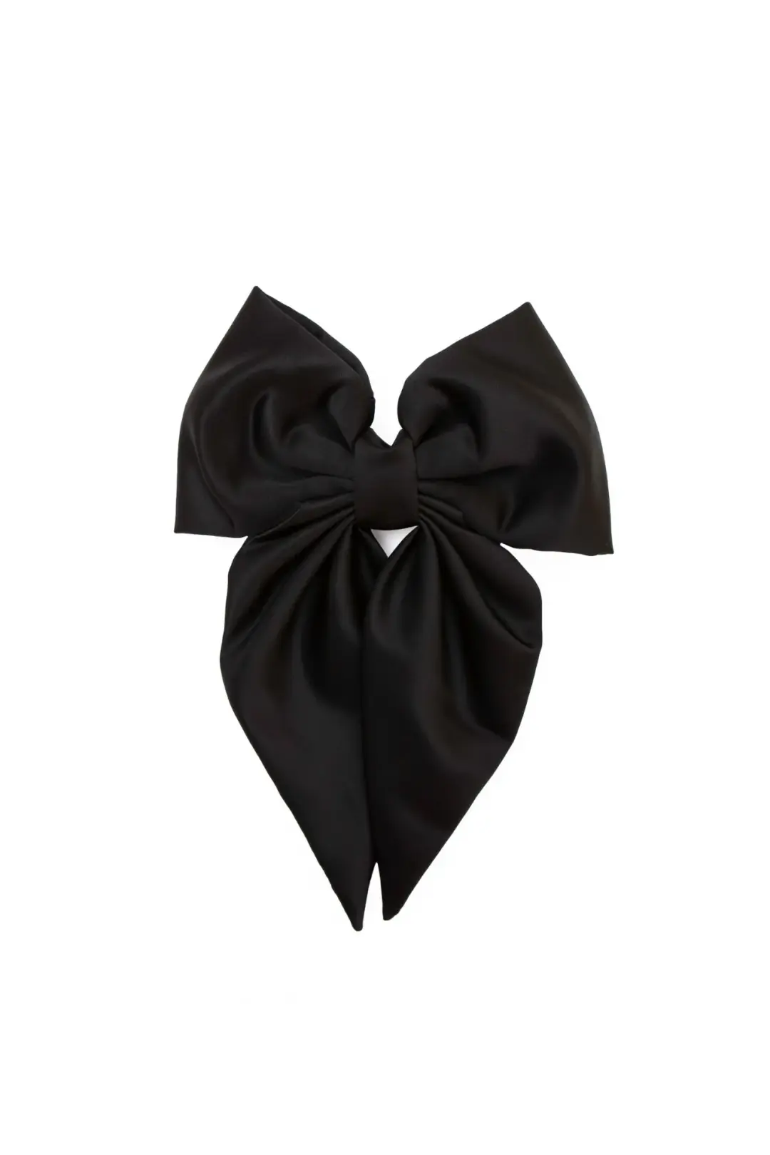 Hair Bow Clip | Black Satin