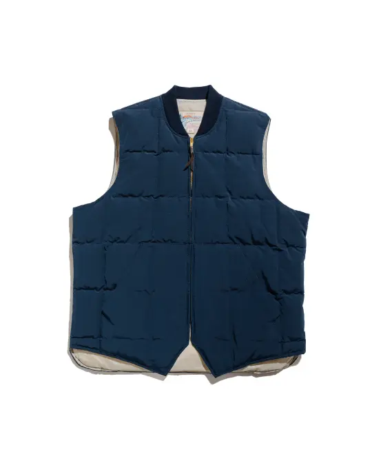 The Real McCoy's MJ24110 Cotton/Nylon Down Vest Navy