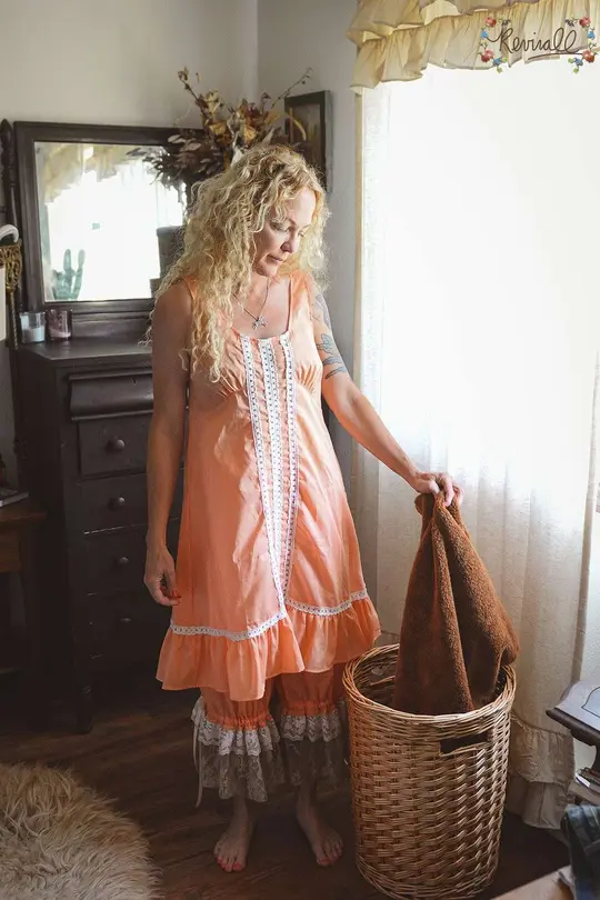 Cotton Lake Dress in Coral