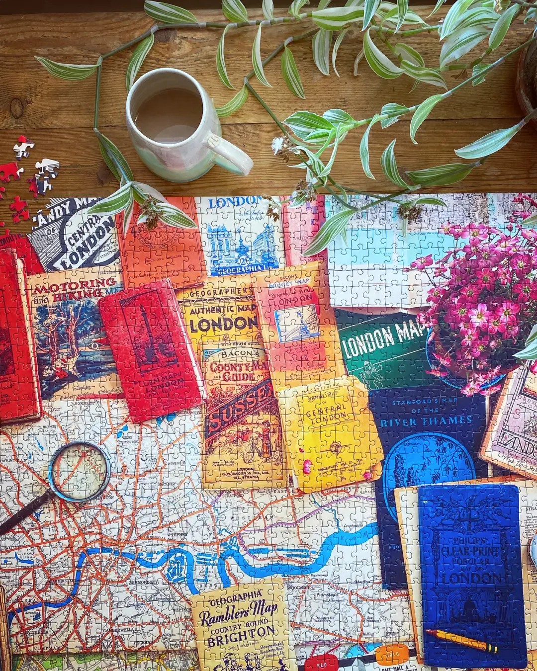 'London - Brighton Vintage Maps' 1000 Piece, Limited Edition Jigsaw