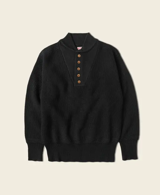 US Army High Neck Wool Sweater - Black