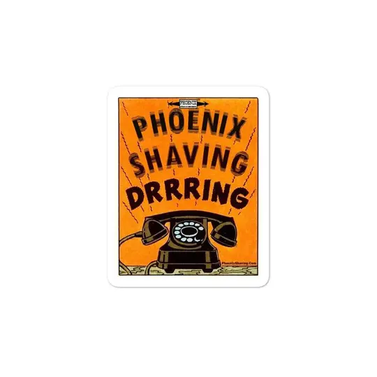 Phoenix Shaving Bakelite Phone Vinyl Sticker | Available in 3 Sizes