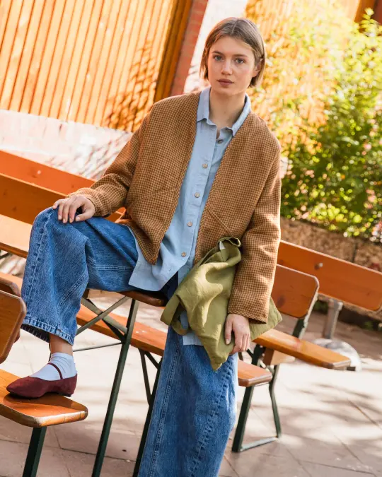 COPENHAGEN throw-on linen jacket