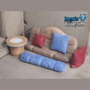 Star Wars Custom Sofa and Cushion Set w Pillows for Jabba Palace Diora