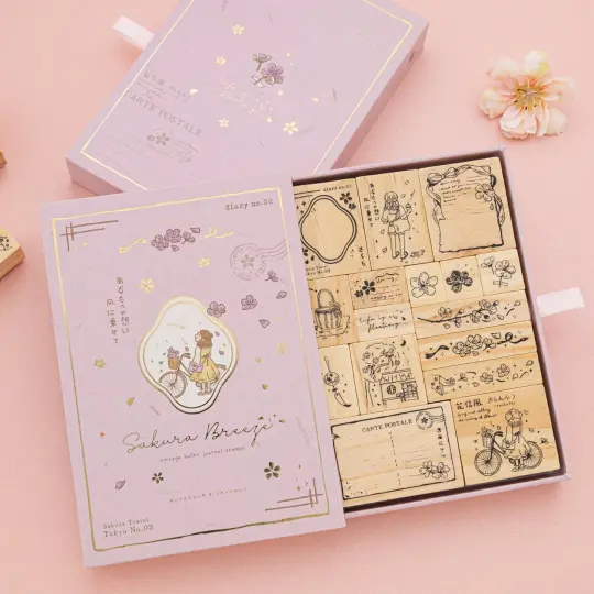 Tsuki ‘Sakura Breeze’ Bullet Journal Stamp Set ☾