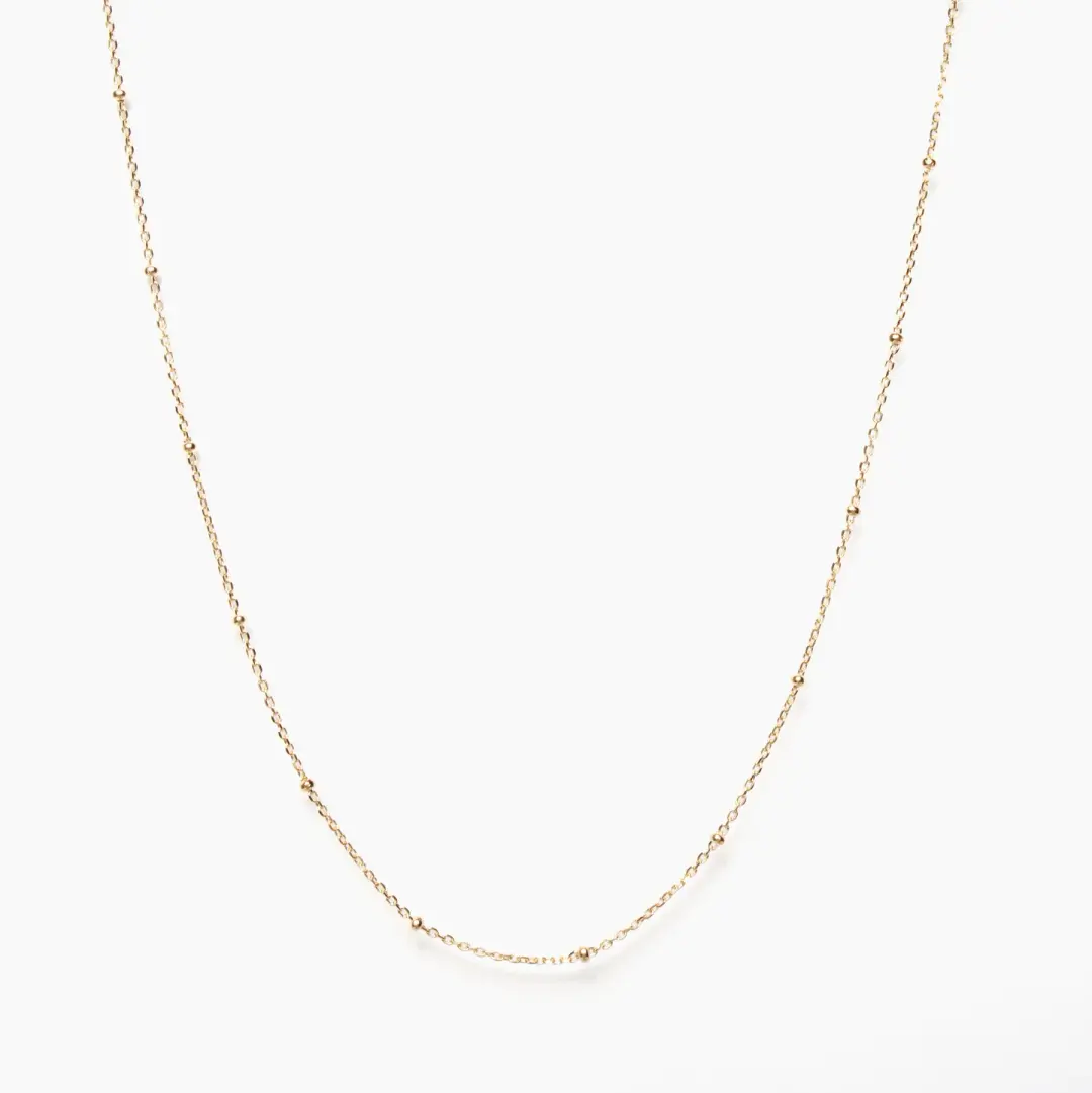 Satellite Bead Cable Chain Necklace