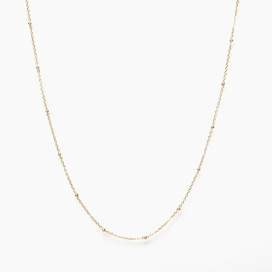 Satellite Bead Cable Chain Necklace