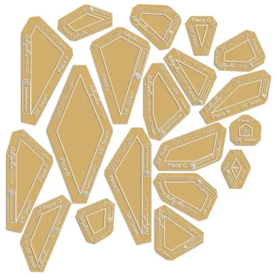 Mini Butterfly Effect Templates with 3/8in Seams 19pc