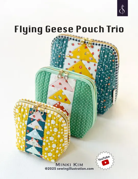 Flying Geese Pouch Trio Pattern