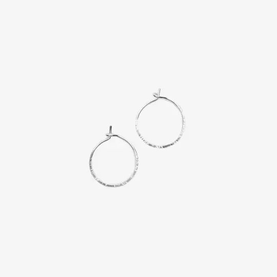 Cleopatra Silver Hoop Earrings