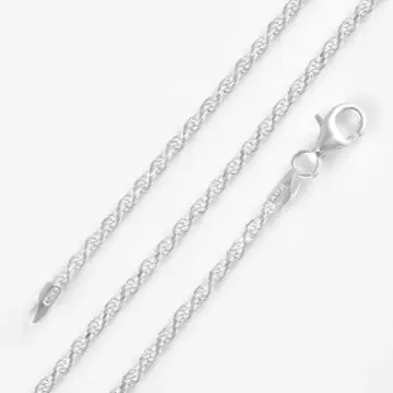 2mm Sterling Silver Rope Chain Necklace