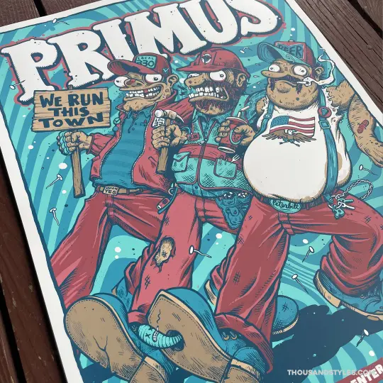 Official Primus Gig Poster - 8.5.24 show - Cuyahoga Falls, OH