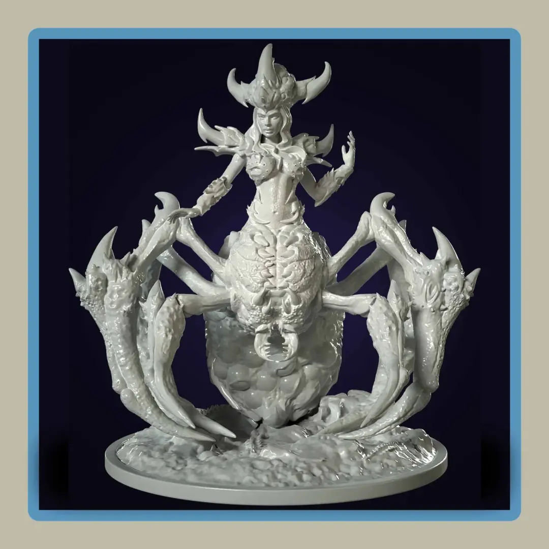 rende of 32mm miniature spider queen