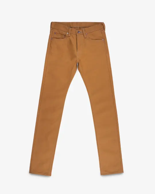17oz Duck Slim Tapered Cut Jeans - Brown