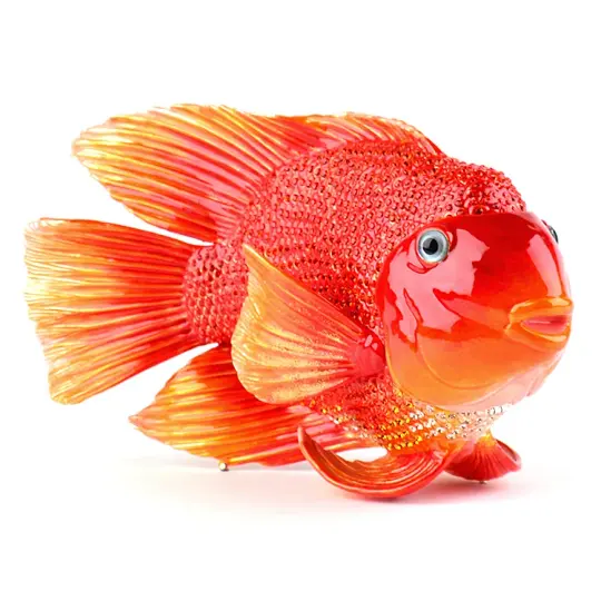 Giant Red Goldfish Trinket Box