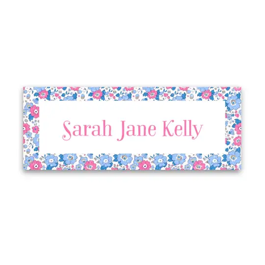 Girl's Liberty Ditsy Floral Vinyl Sticker Label