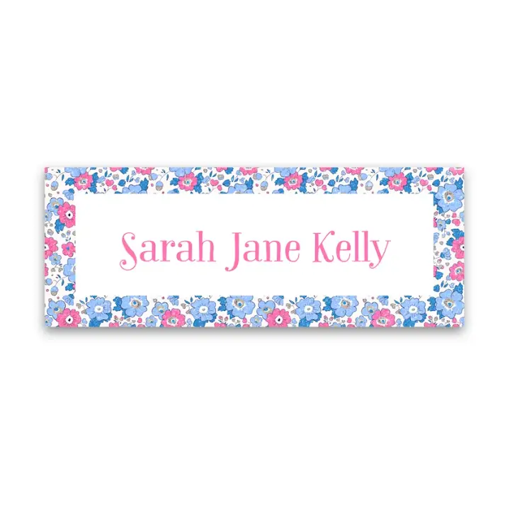 Girl's Liberty Ditsy Floral Vinyl Sticker Label