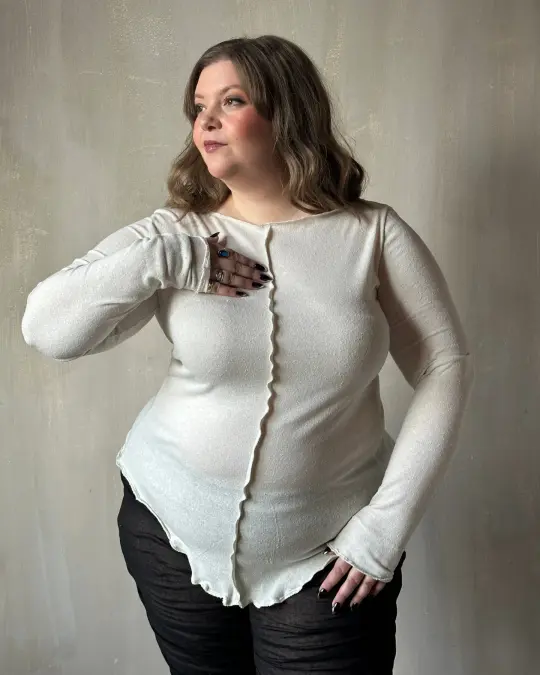 Reverse Seam Boat Neck Tunic in Silk Jersey (In Stock)