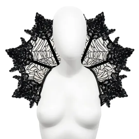 SPIDERWEB VAMPIRE COLLAR / MEDIUM - NUDE