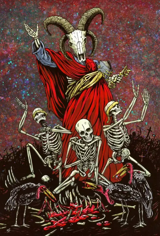 The False Prophet Canvas Print - Religious Deception Art by David Lozeau