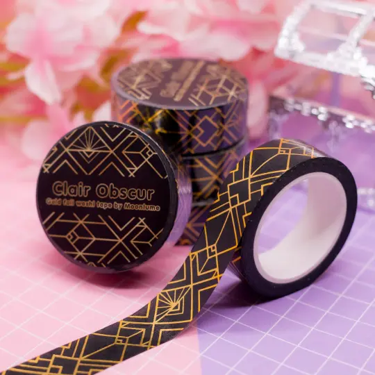 Art Deco Clair Obscur - gold foil washi tape