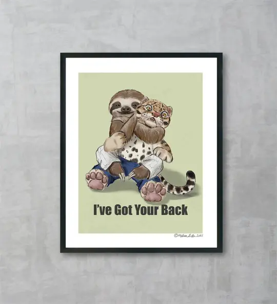 I've Got Your Back! Brazilian Jiu Jitsu (BJJ) Fine Art Print