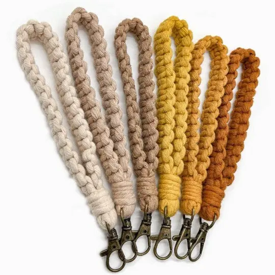 Macrame Wristlet Keychain