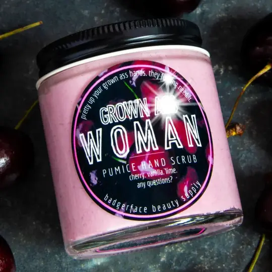 Grown Woman Hand Scrub.