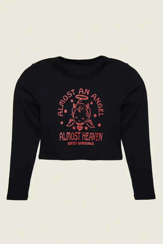 Almost an Angel Long Sleeve Babydoll Tee