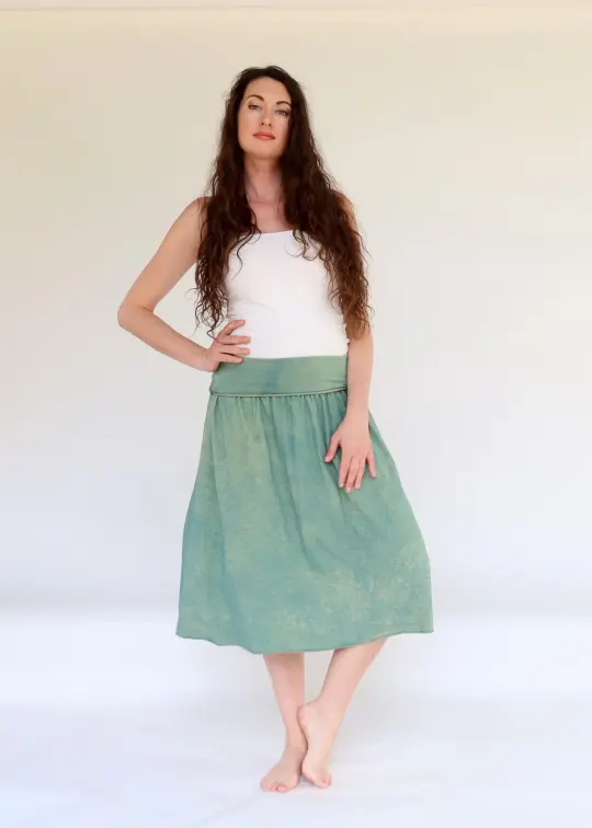 Anoki Below Knee Skirt - knit fabric