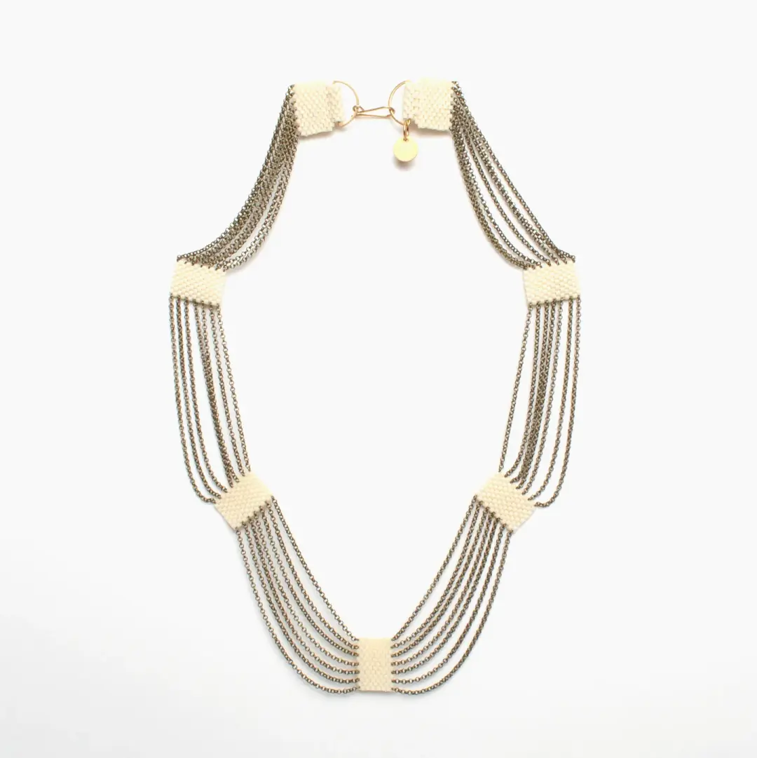 Eternity Necklace in Cream