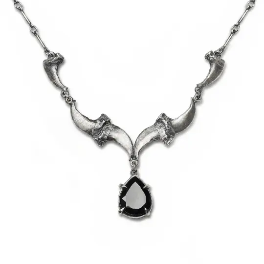 The Crepuscular Hour. Cat Claws & Onyx Necklace. *Limited*