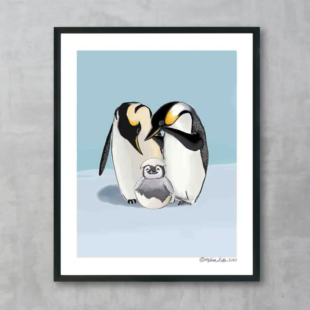 Penguin Family Art Print, Wholesale