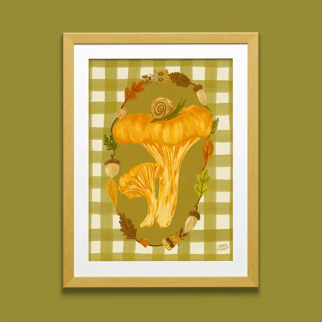 Digital Chanterelle Portrait Print