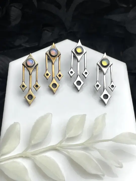 Asteroid Earrings in Bronze or Silver
