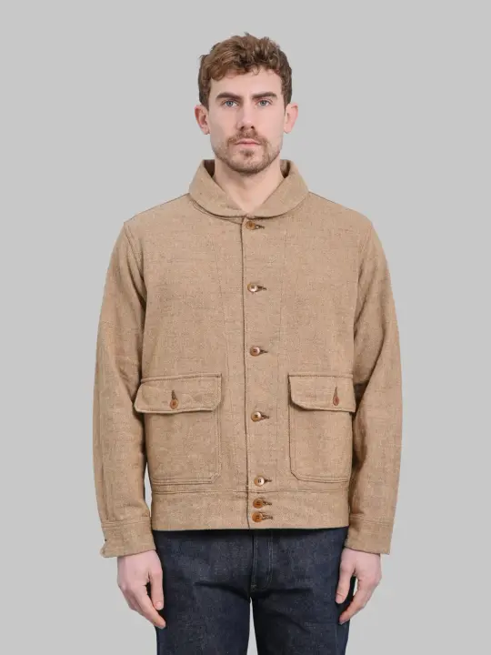 Samurai Jeans S100NAJ25 Elemental Flannel Jacket Beige
