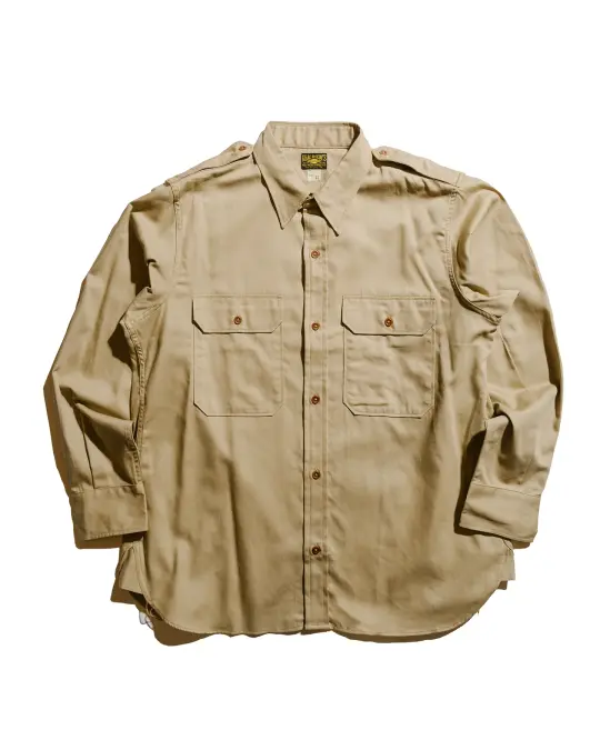 The Real McCoy's MS24001 Khaki Shirt L/S (Modify) Khaki