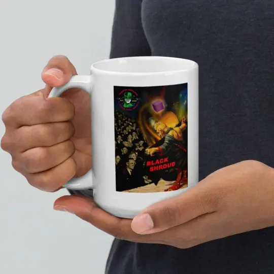 Black Shroud (in 3D) Classic White High Gloss Diner Coffee Mug | 2 Sizes!