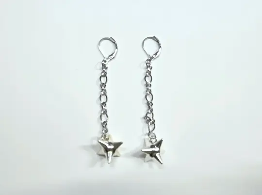 fierce flail - stainless steel chain earrings