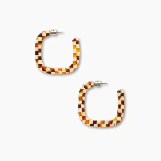 Midi Square Hoop Earrings
