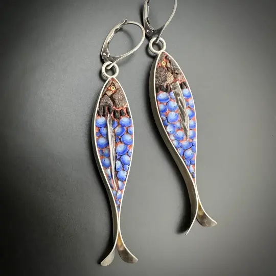 Blue Fish Earrings