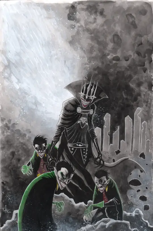 BATMAN WHO LAUGHS 11x17 PAINTING