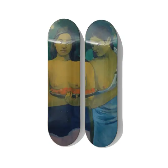 Gauguin Two Tahitian Women Diptych Skateboard Art