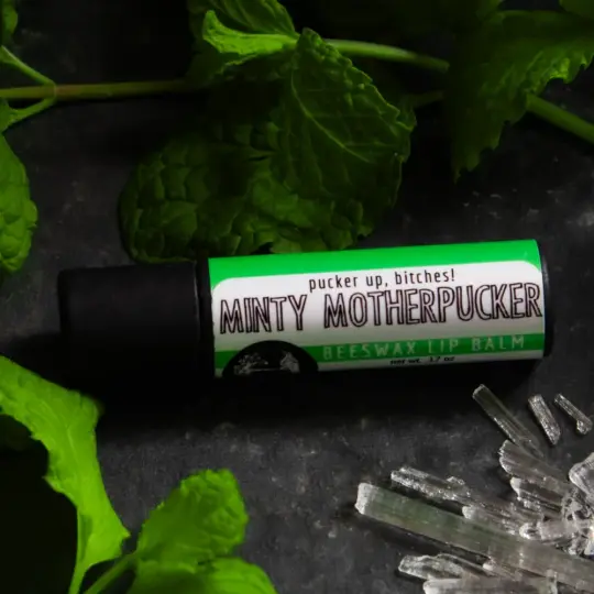 Minty Motherpucker Lip Balm.
