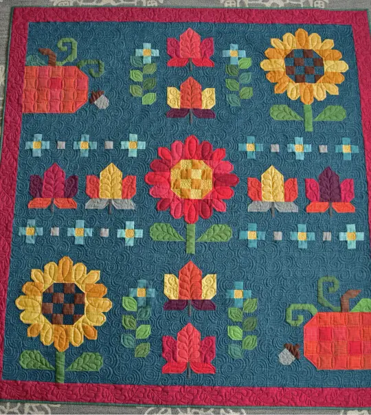 Autumn Afternoon Sampler Quilt in Grasscloth Cottons