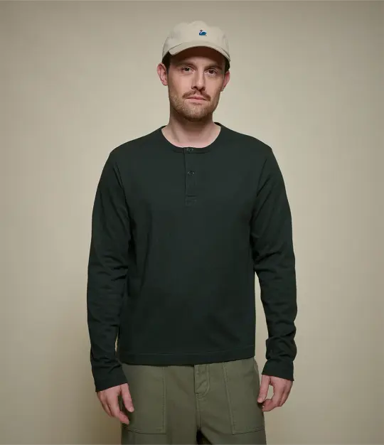 2M16LS Cropped Mid-Century Machine Refined Fit Henley