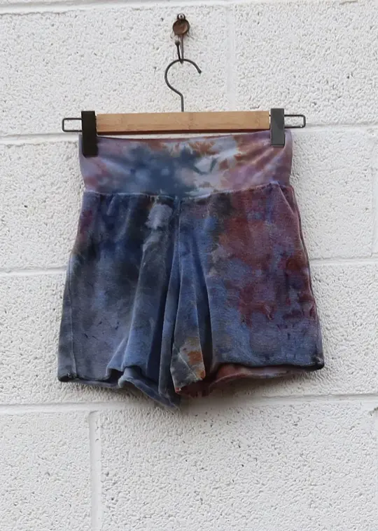 OOAK - Simplicity Shorts / XS / Organic Velour / Ice Dye (305)